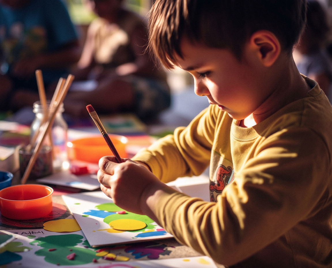 Oficina cultural com arte e expressão